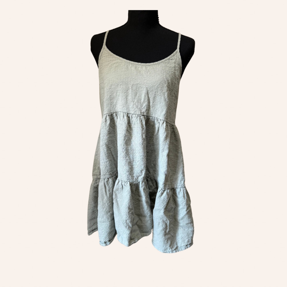 Sage Green Cottagecore Babydoll Tiered Top